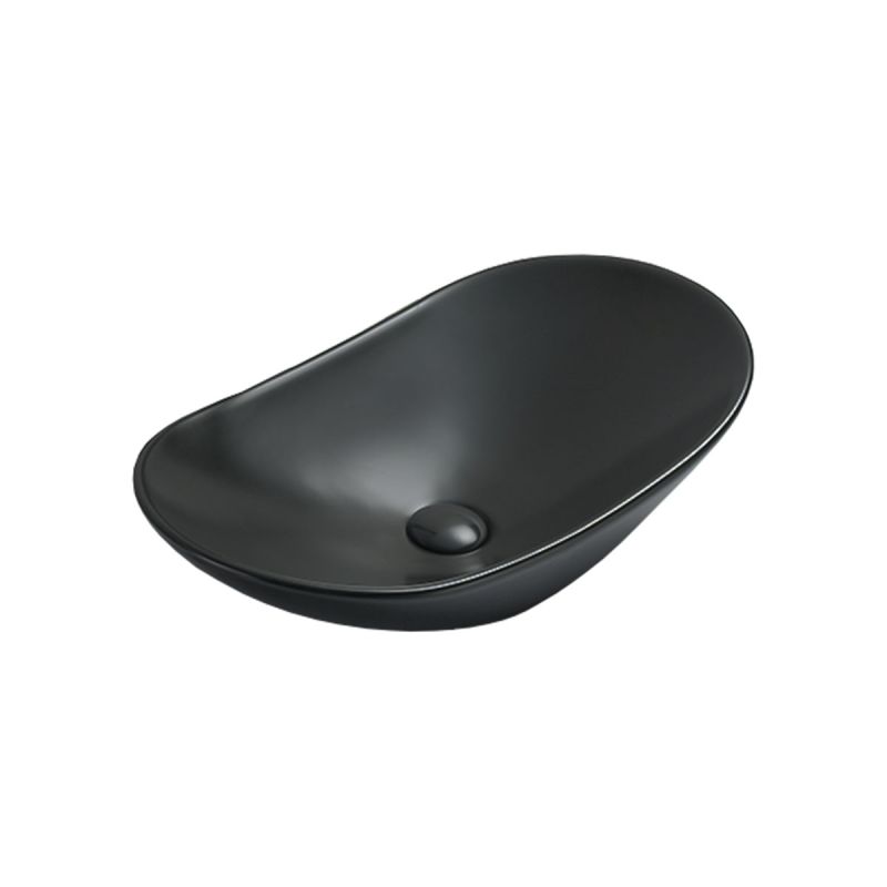 Раковина керамическая Vincea VBS-508MB, накладная, цвет черный матовый 