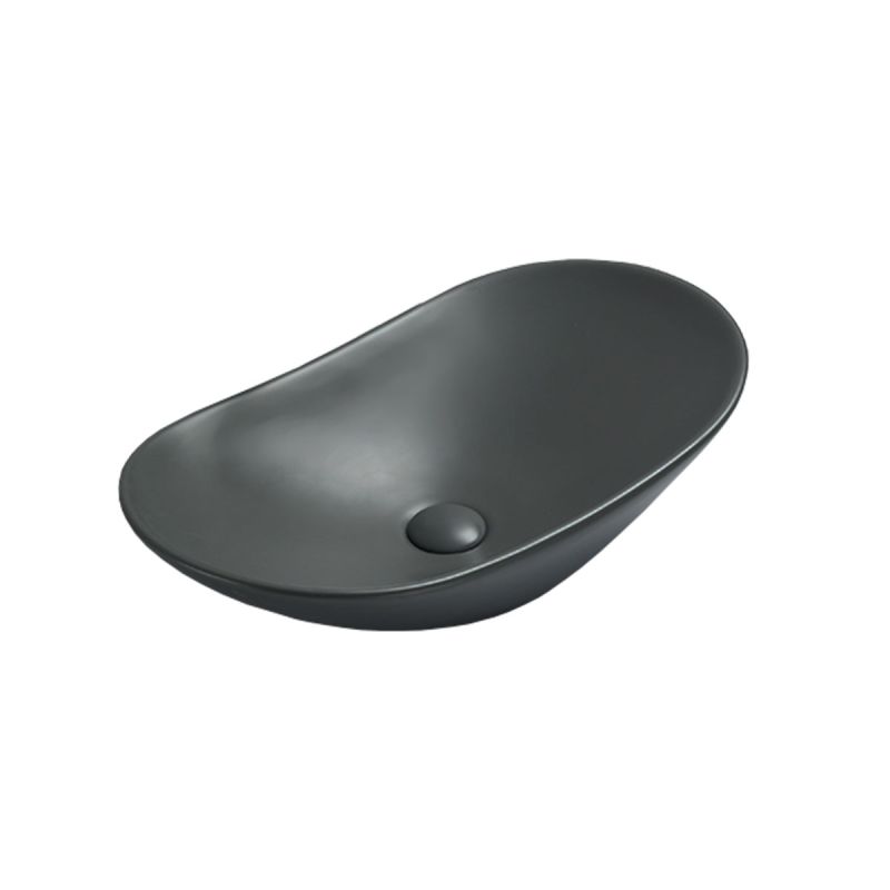 Раковина керамическая Vincea VBS-508MA, накладная, цвет антрацит матовый 