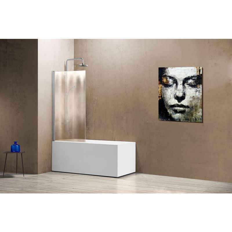 Шторка на ванну Vincea VSB-11800CH 80 см, профиль хром, стекло шиншилла