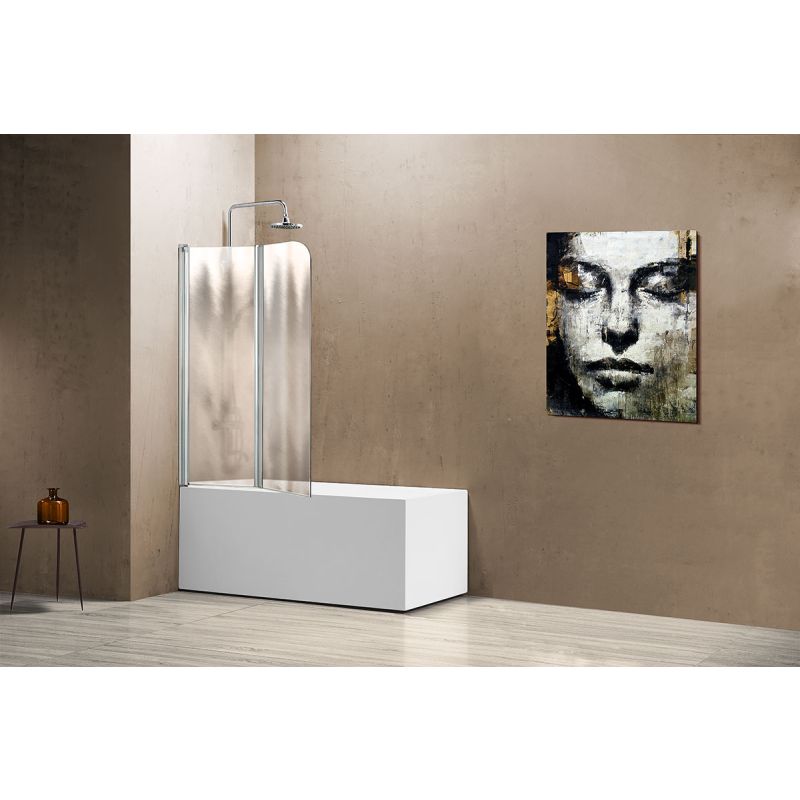 Шторка на ванну Vincea VSB-12114CH-R 114 см, R, профиль хром, стекло шиншилла