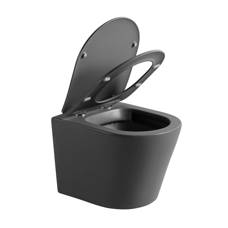 Унитаз Vincea Piatti VT1-11SMA подвесной Антрацит матовый с сиденьем Микролифт