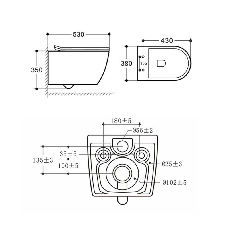 Унитаз Vincea Felice VT1-25 подвесной Белый с сиденьем Микролифт