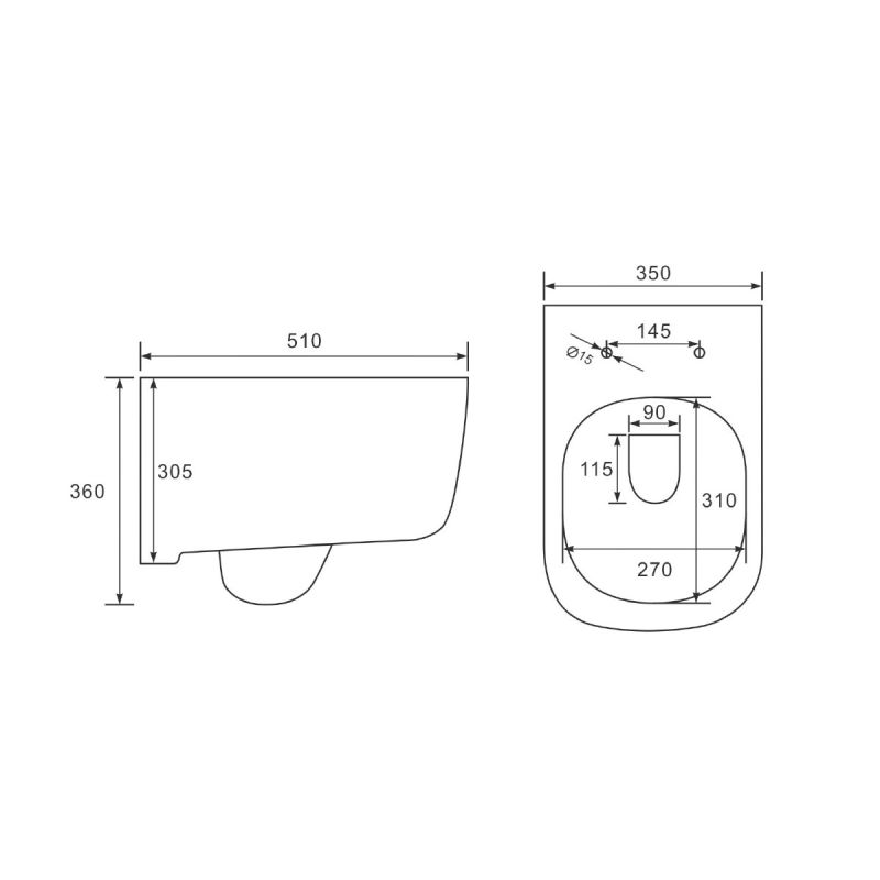 Унитаз Vincea Idea Rimless VT1-33 подвесной с сиденьем Микролифт