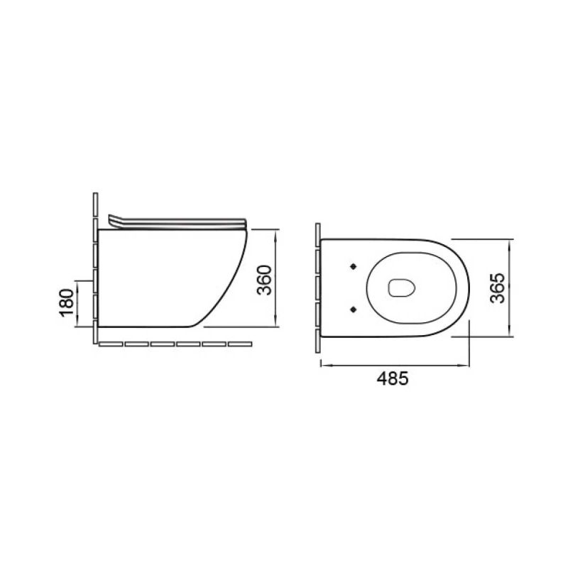 Унитаз Vincea Globo VT1-14SMG подвесной Серый матовый с сиденьем Микролифт