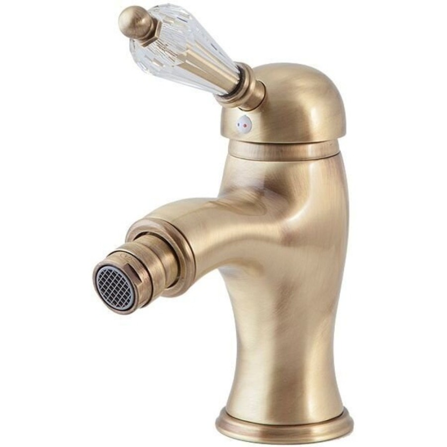 Смеситель Cezares VINTAGE-BSM1-02-Sw для биде, бронза, ручка Swarovski