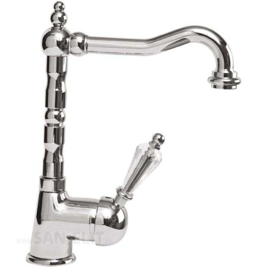 Смеситель Cezares VINTAGE-LSM2-01-Sw для раковины, хром, ручка Swarovski