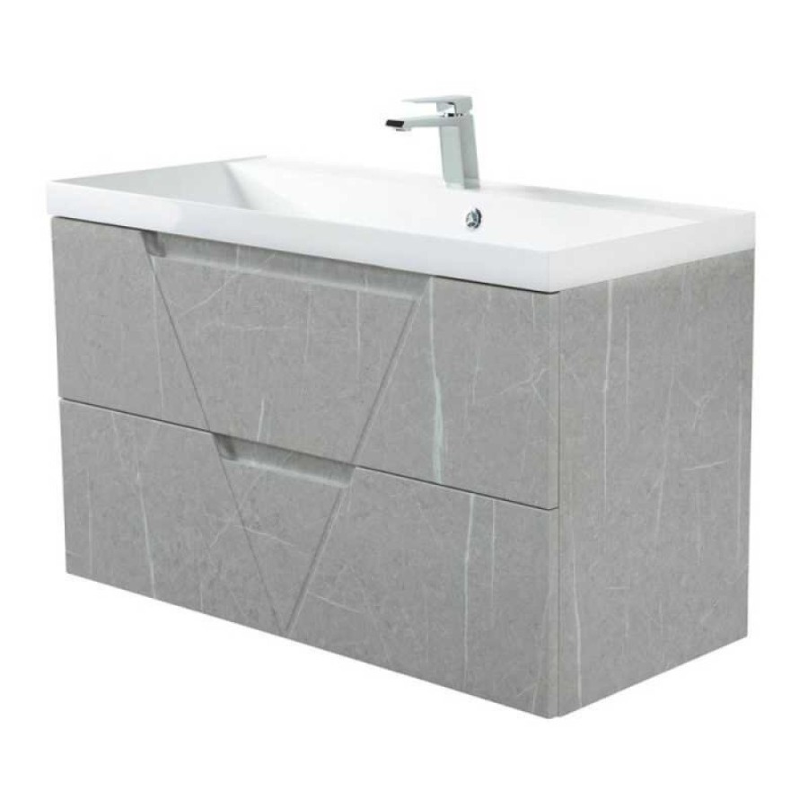Тумба под раковину BelBagno Vittoria 100, подвесная, цвет Toros Bianco, Vittoria-1000-2C-SO-TB-P