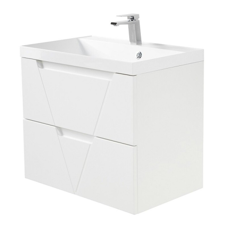 Тумба под раковину BelBagno Vittoria 70, подвесная, цвет Bianco Lucido, Vittoria-700-2C-SO-BL-P
