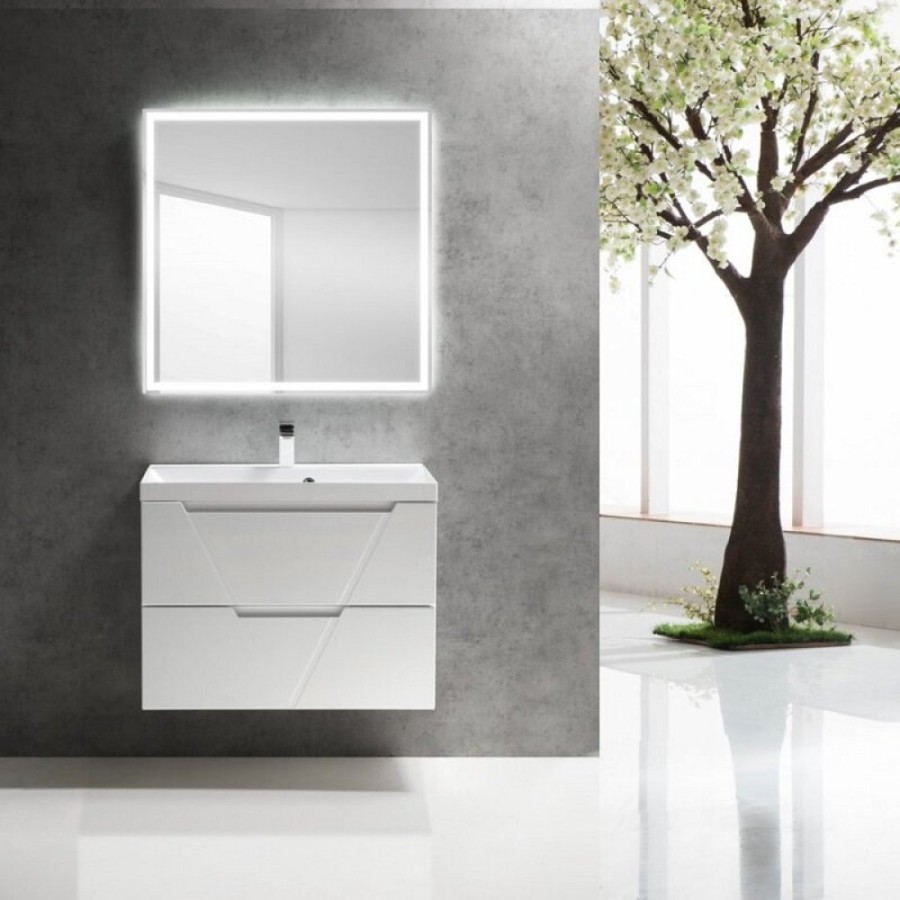 Тумба под раковину BelBagno Vittoria 70, подвесная, цвет Bianco Lucido, Vittoria-700-2C-SO-BL-P