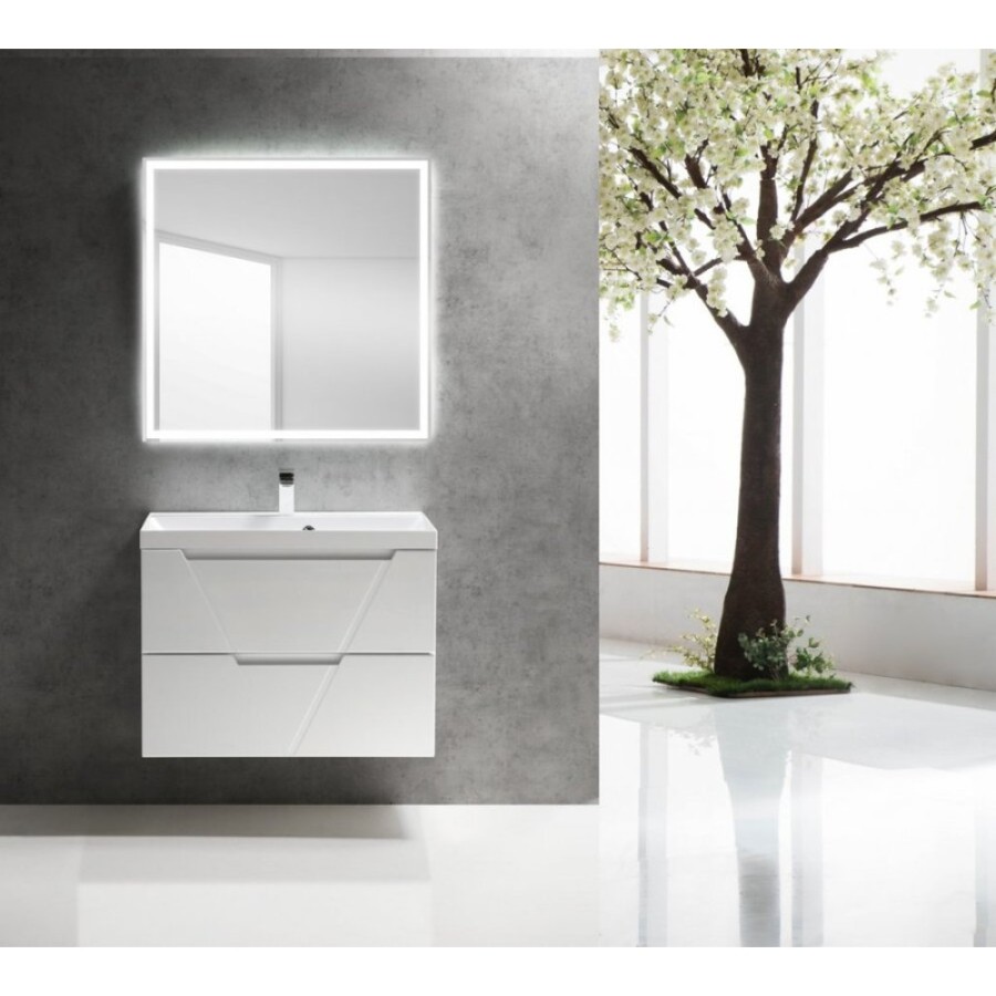 Тумба под раковину BelBagno Vittoria-800-2C-SO-BL 80 см подвесная, цвет белый глянцевый