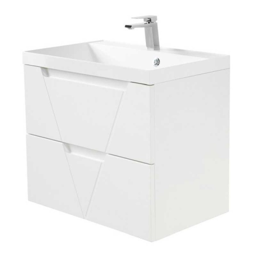 Тумба под раковину BelBagno Vittoria VITTORIA-800-2C-SO-BO-P 80 см, подвесная, цвет белый матовый (bianco opaco)