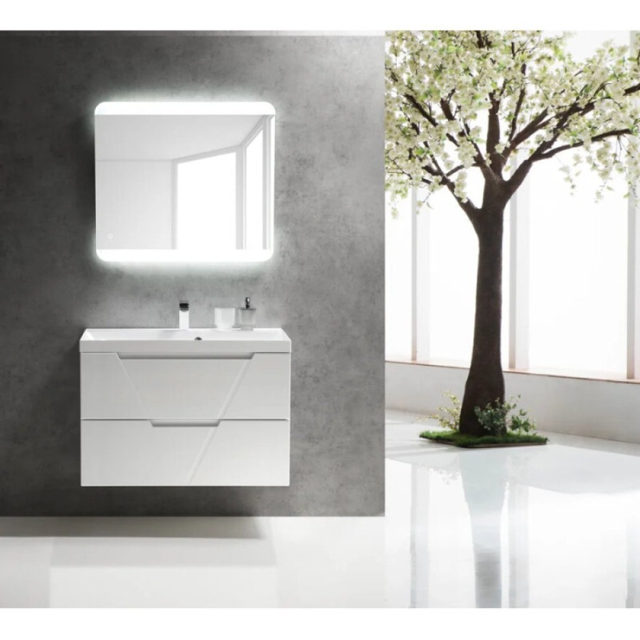 Тумба под раковину BelBagno VITTORIA-900-2C-SO-BL-P, 90 см, подвесная, цвет bianco lucido