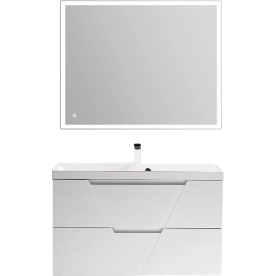 Тумба под раковину BelBagno VITTORIA-900-2C-SO-BL-P, 90 см, подвесная, цвет bianco lucido