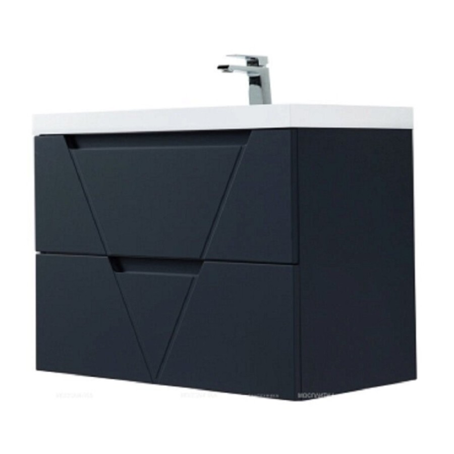 Тумба под раковину BelBagno Vittoria 90, подвесная, цвет Grigio Opaco, Vittoria-900-2C-SO-GO-P