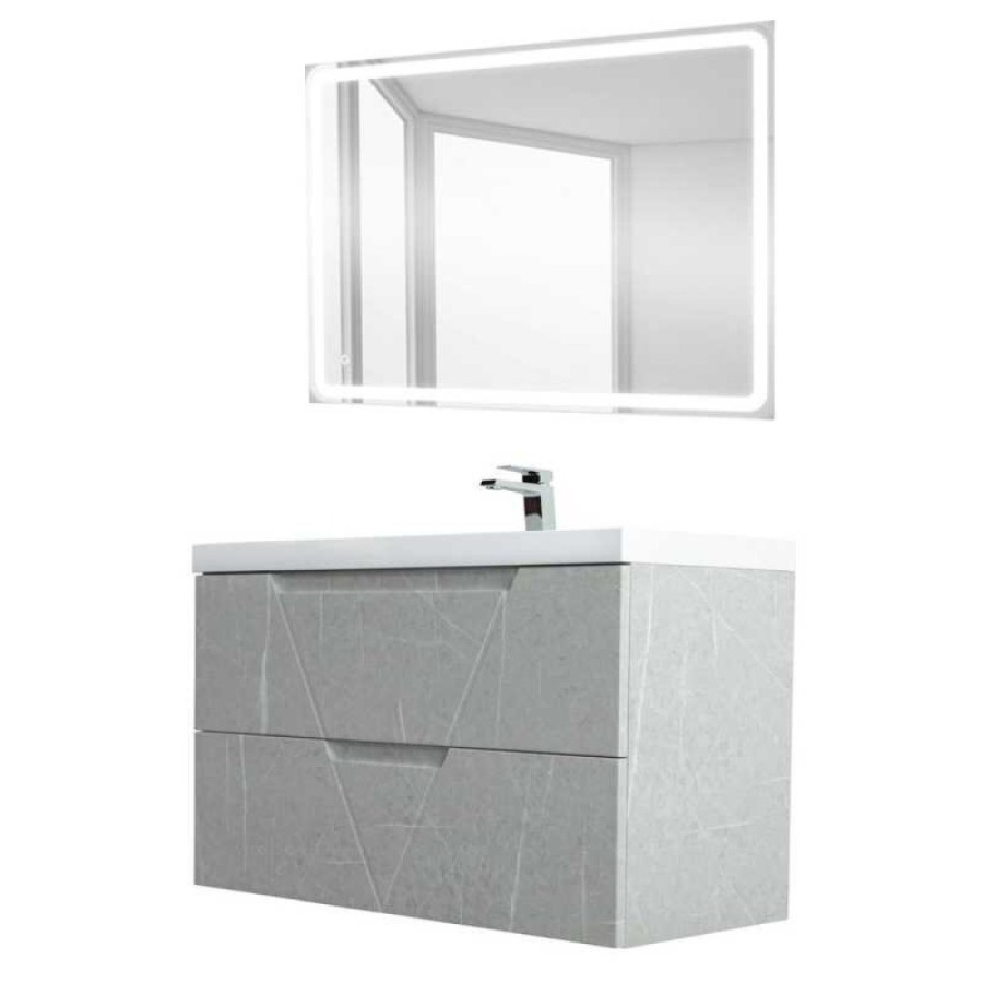 Тумба под раковину BelBagno Vittoria 90, подвесная, цвет Toros Bianco, Vittoria-900-2C-SO-TB-P