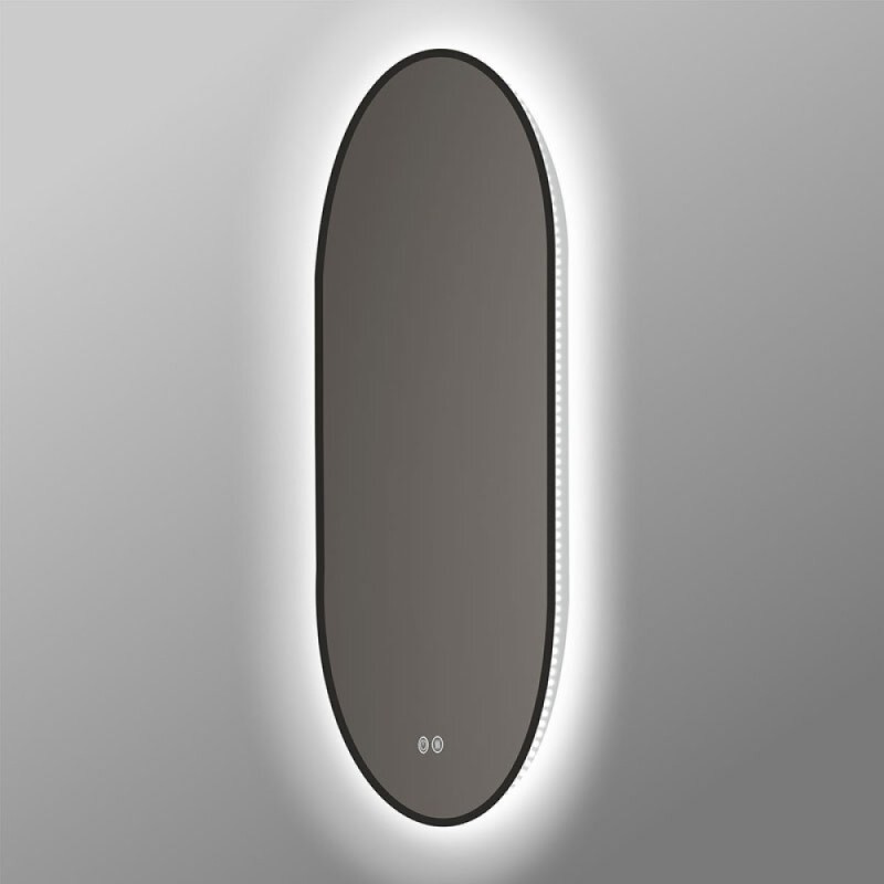 Зеркало Vincea 60 х 100 см, LED c сенсорным выключателем и диммером, с функцией антизапотевания, черная рама, VLM-3AU100B-2