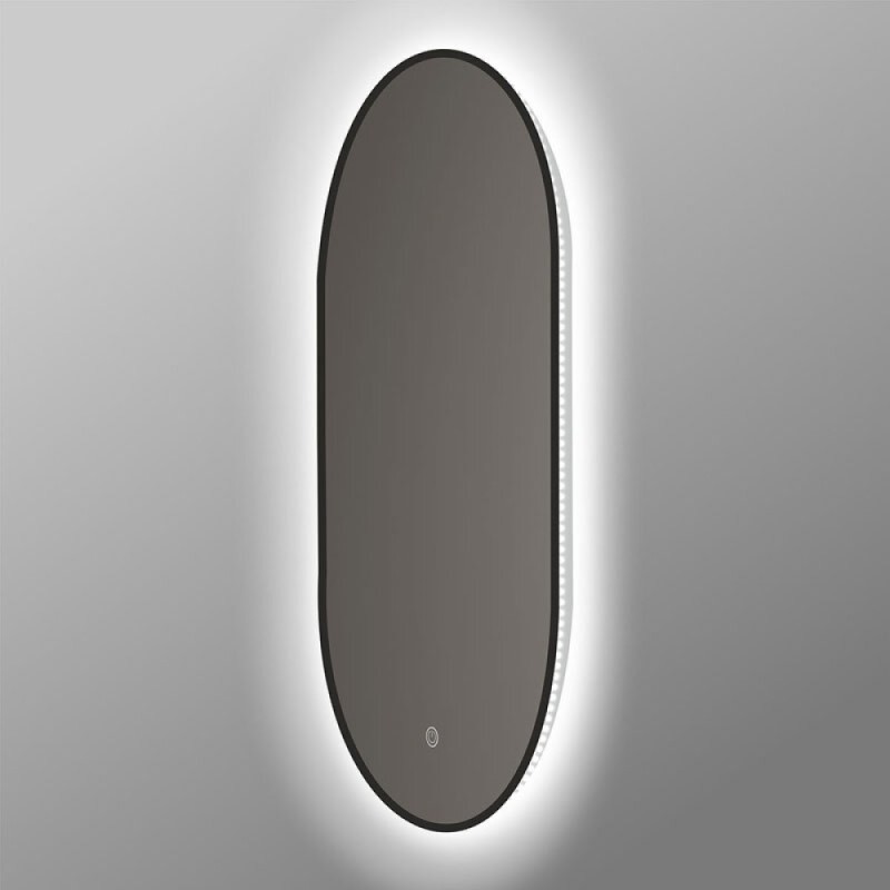 Зеркало Vincea 50 х 90 см, LED c сенсорным выключателем и диммером, черная рама, VLM-3AU900B