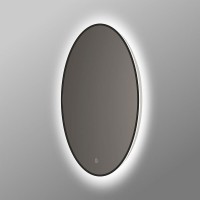 Зеркало Vincea 70 х 70 см, LED c сенсорным выключателем и диммером, черная рама, VLM-3DE700B
