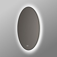 Зеркало Vincea 80 х 80 см, LED c сенсорным выключателем и диммером, с функцией антизапотевания, черная рама, VLM-3DE800B-2