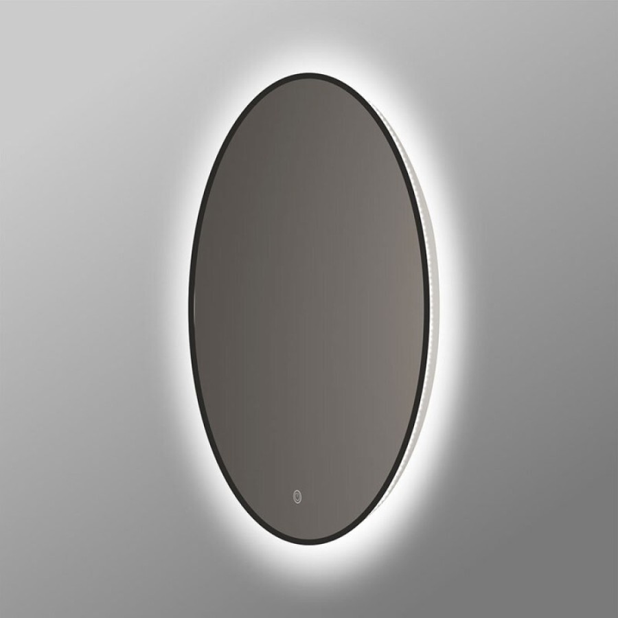 Зеркало Vincea 80 х 80 см, LED c сенсорным выключателем и диммером, черная рама, VLM-3DE800B
