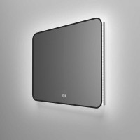 Зеркало Vincea 120 х 80 см, LED c сенсорным выключателем и диммером, с функцией антизапотевания, черная рама, VLM-3VC120B-2