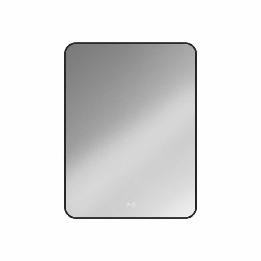 Зеркало Vincea 60 х 80 см, LED c сенсорным выключателем и диммером, с функцией антизапотевания, черная рама, VLM-3VC600B-2