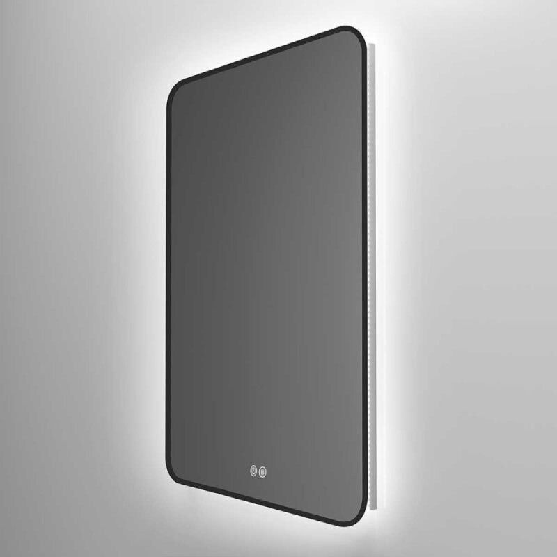 Зеркало Vincea 60 х 80 см, LED c сенсорным выключателем и диммером, с функцией антизапотевания, черная рама, VLM-3VC600B-2