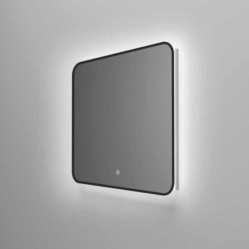 Зеркало Vincea 80 х 60 см, LED c сенсорным выключателем и диммером, черная рама, VLM-3VC800B