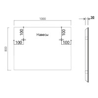 Зеркало Vincea 100х80см, LED c сенсорным выключателем, диммером и функцией антизапотевания, VLM-3VN100-2