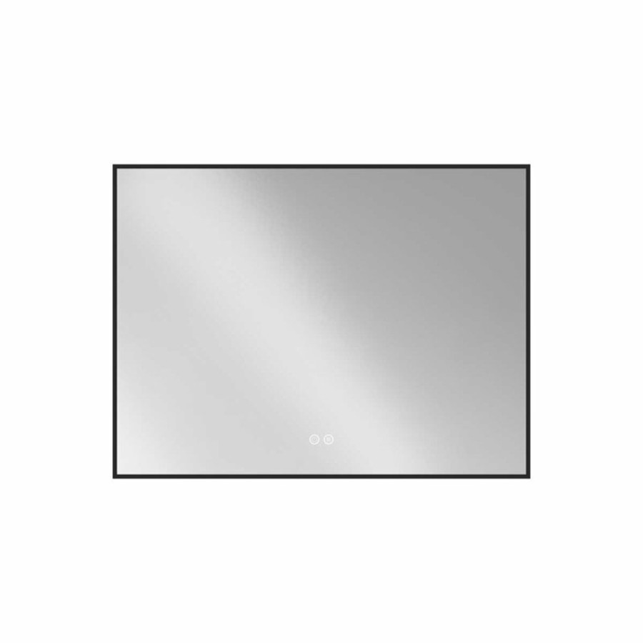 Зеркало Vincea 100 х 80 см, LED c сенсорным выключателем и диммером, с функцией антизапотевания, черная рама, VLM-3VN100B-2