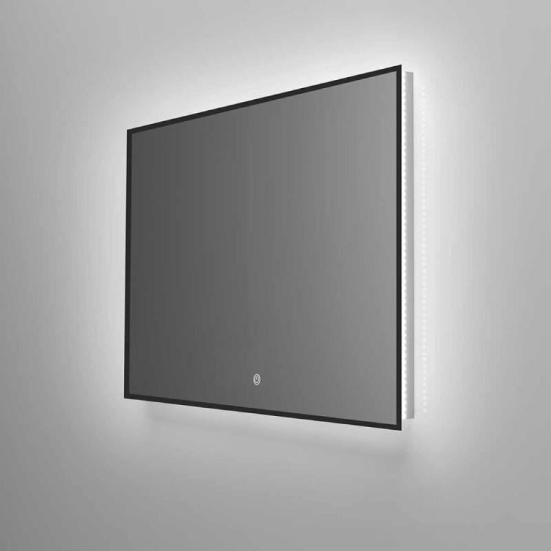 Зеркало Vincea 120 х 80 см, LED c сенсорным выключателем и диммером, черная рама, VLM-3VN120B
