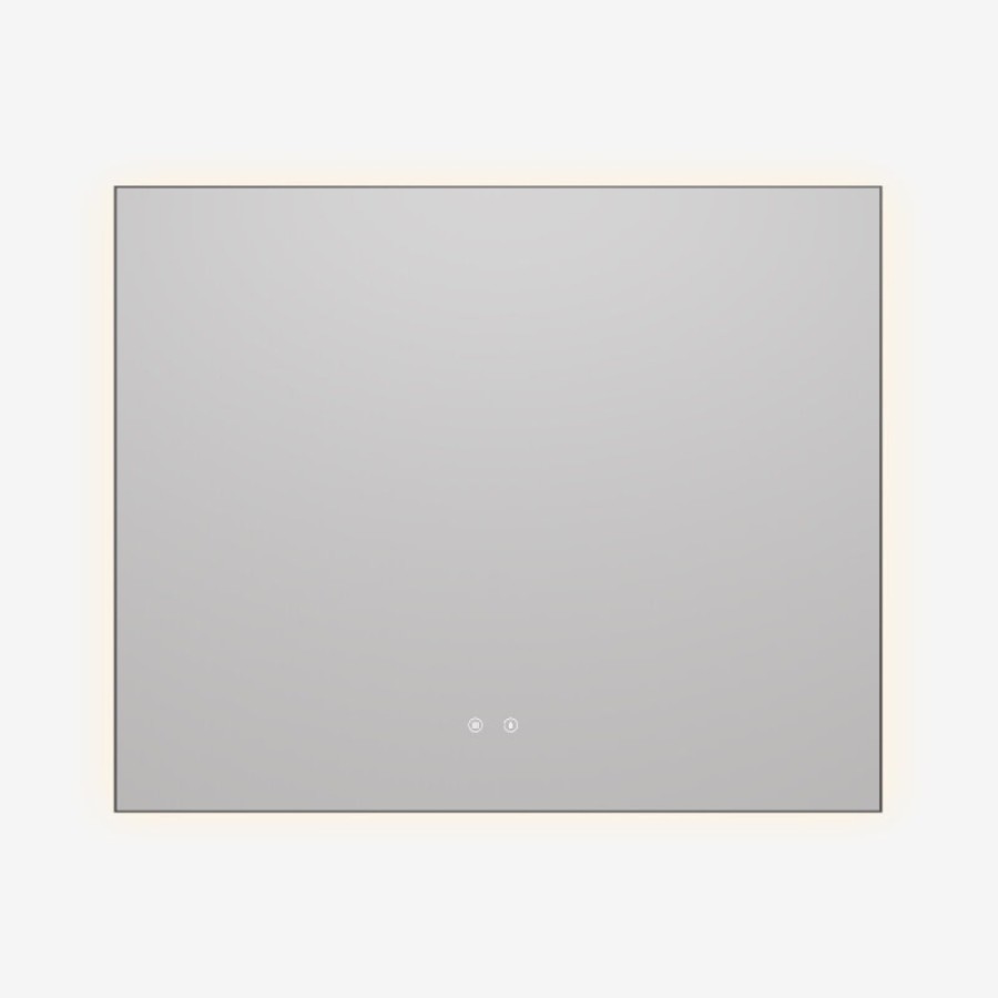 Зеркало Vincea VLM-4F100GM-2, 100 х 80 см, LED-подсветка, с сенсорным выключателем, рама воронёная сталь, gunmetal