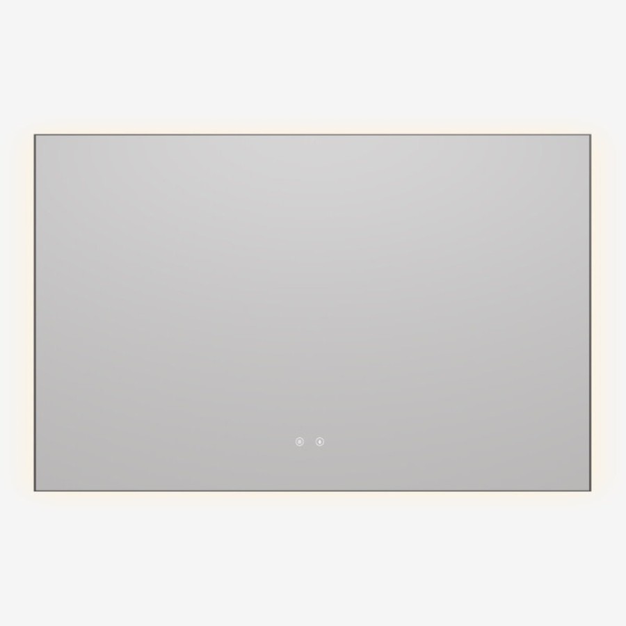 Зеркало Vincea VLM-4F120GM-2, 120 х 80 см, LED-подсветка, с сенсорным выключателем, диммером, рама воронёная сталь, gunmetal
