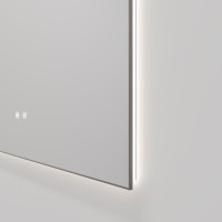 Зеркало Vincea VLM-4F800GM-2, 80 х 80 см, LED-подсветка, с сенсорным выключателем, рама воронёная сталь, gunmetal