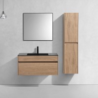 Тумба под раковину Vincea Chiara 100 см, подвесная, натуральный дуб N.Oak, VMC-2C100NO
