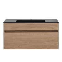 Тумба под раковину Vincea Chiara 100 см, подвесная, натуральный дуб N.Oak, VMC-2C100NO
