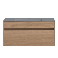 Тумба под раковину Vincea Chiara 100 см, подвесная, натуральный дуб N.Oak, VMC-2C100NO