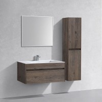 Тумба под раковину Vincea Chiara 100 см, подвесная, темный дуб R.Oak, VMC-2C100RO