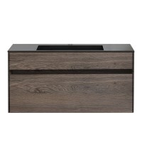 Тумба под раковину Vincea Chiara 100 см, подвесная, темный дуб R.Oak, VMC-2C100RO