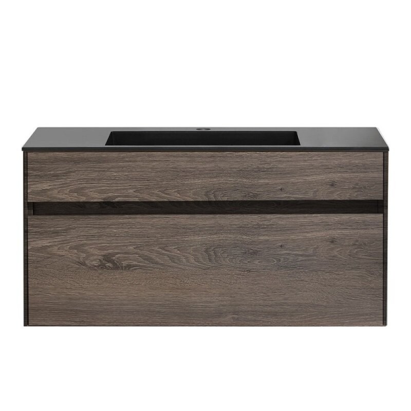 Тумба под раковину Vincea Chiara 100 см, подвесная, темный дуб R.Oak, VMC-2C100RO