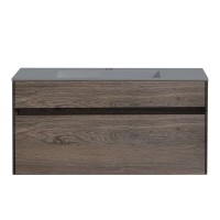 Тумба под раковину Vincea Chiara 100 см, подвесная, темный дуб R.Oak, VMC-2C100RO
