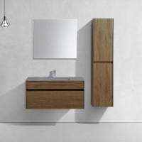 Тумба под раковину Vincea Chiara 100 см, подвесная, дуб табак T.Oak, VMC-2C100TO