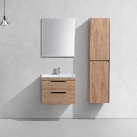 Тумба под раковину Vincea Chiara 2D 60 см, подвесная, натуральный дуб N.Oak, VMC-2C2600NO