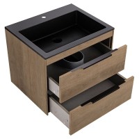Тумба под раковину Vincea Chiara 2D 60 см, подвесная, натуральный дуб N.Oak, VMC-2C2600NO