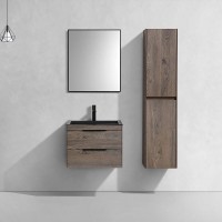 Тумба под раковину Vincea Chiara 2D 60 см, подвесная, темный дуб R.Oak, VMC-2C2600RO