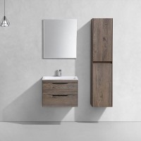 Тумба под раковину Vincea Chiara 2D 60 см, подвесная, темный дуб R.Oak, VMC-2C2600RO