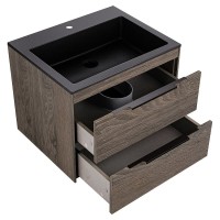 Тумба под раковину Vincea Chiara 2D 60 см, подвесная, темный дуб R.Oak, VMC-2C2600RO