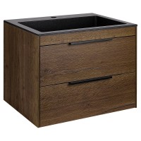 Тумба под раковину Vincea Chiara 2D 60 см, подвесная, дуб табак T.Oak, VMC-2C2600TO
