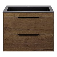 Тумба под раковину Vincea Chiara 2D 60 см, подвесная, дуб табак T.Oak, VMC-2C2600TO