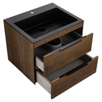 Тумба под раковину Vincea Chiara 2D 60 см, подвесная, дуб табак T.Oak, VMC-2C2600TO